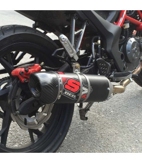 S7R Carbon Tip KSR Moto GRS125 STD SILENCER (BLACK CAN)