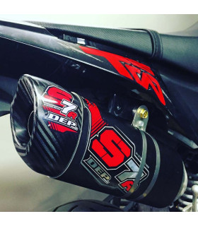 S7R Carbon Tip KSR Moto TW125 STD SILENCER (BLACK CAN)
