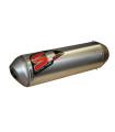S3 Sinnis SINNIS MAX II SILVER SILENCER/ STEEL END CAP