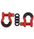 Borne D-Ring Shackle Set, Red