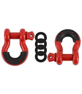 Borne D-Ring Shackle Set, Red