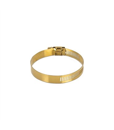 2x High-Torque Worm Gear Clamp, Gold, 114mm