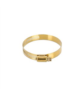 10x High-Torque Worm Gear Clamp, Gold, 51mm