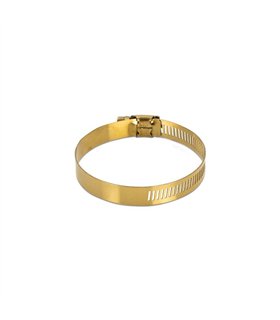 2x High-Torque Worm Gear Clamp, Gold, 95mm