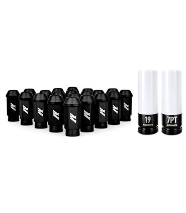 Aluminum Locking Lug Nuts 1/2 X 20, 23pc Set, Black