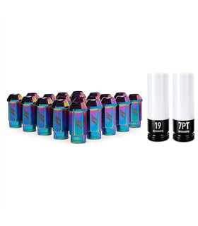 Aluminum Locking Lug Nuts 1/2 X 20, 23pc Set, Neo Chrome