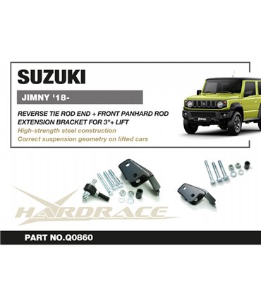 Reverse Tie Rod End + Front Panhard Rod Extension Bracket Suzuki Jimny