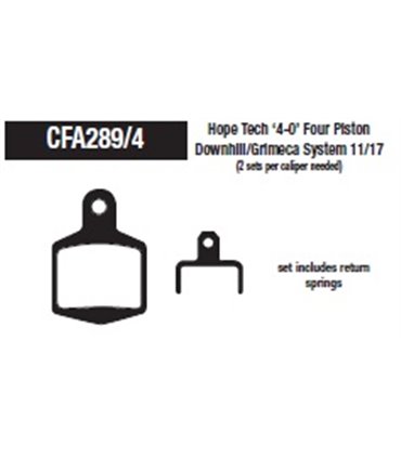 Hope 4 Piston (2 pairs per caliper) CFA289/4HH