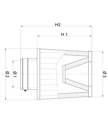 Filtro de aire cónico carbono TWIN REF FBTW90-140C