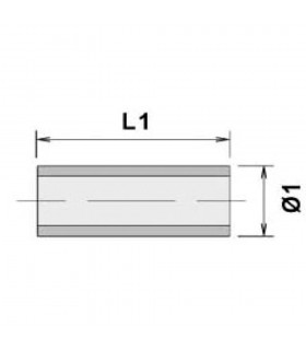 Conector roscado de aluminio con pin para soporte 70mm