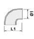 Codo conector silicona 90º