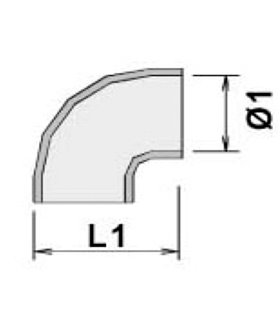 Codo conector silicona 90º