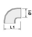 Codo conector silicona 90º