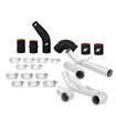 Kit de tuberías de intercooler Mitsubishi Lancer Evolution 7/8/9 2001-2007, Negro
