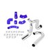 Kit de tuberías de intercooler Mitsubishi Lancer Evolution 7/8/9 2001-2007, Azul