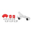 Kit inferior de tuberías intercooler Mitsubishi Lancer Evolution X 2008+, Rojo