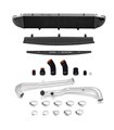 Kit intercooler Ford Fiesta ST Performance, 2014+ , Plata, Manguitos Negros, tuberías pulidas