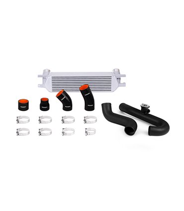 Kit Intercooler Ford Mustang EcoBoost, 2015+ Plata, Tubos Negros