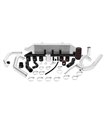 Kit intercooler frontal con admision para Subaru WRX / STI, 2001-2007 Plata