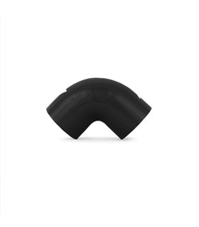 Manguito silicona 1,5" a 90 grados, Negro