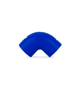 Manguito silicona 1,5" a 90 grados, Azul