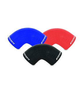 Manguito silicona 2,5" a 90º, Negro