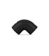 Manguito silicona 2,75" a 90º, Negro