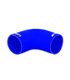 Manguito silicona 3" a 90º, Azul