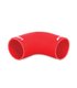 Manguito silicona 3" a 90º, Rojo