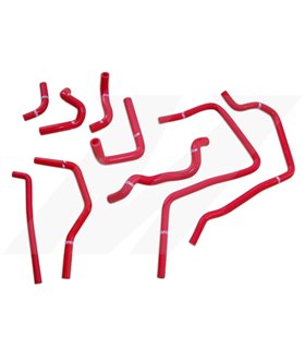 Kit manguitos de silicona auxiliares Subaru WRX 01-05 Rojo