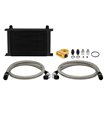 Kit radiador universal 25 filas Termostatico Negro