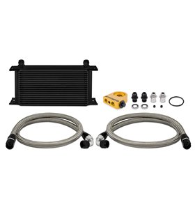 Kit radiador universal 19 filas Termostático Negro