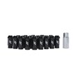 Tuercas aluminio para llantas, M12 x 1.25, Negro