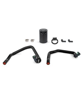 Ford Mustang EcoBoost Baffled Oil Catch Can, PCV Side, 2015+ Negro