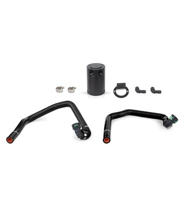 Ford Mustang EcoBoost Baffled Oil Catch Can, PCV Side, 2015+ Negro