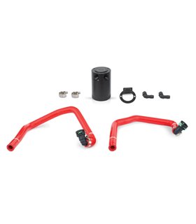 Ford Mustang EcoBoost Baffled Oil Catch Can, PCV Side, 2015+ Rojo 