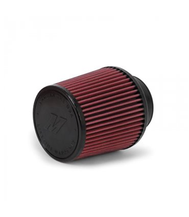 Filtro de aire de rendimiento Mishimoto, 4" de entrada, 7" de longitud del filtro, Rojo
