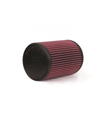 Filtro de aire de rendimiento Mishimoto, 4" de entrada, 7" de longitud del filtro, Rojo