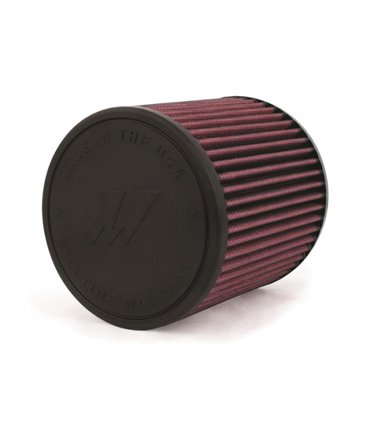 Filtro de aire de rendimiento Mishimoto, 4" de entrada, 7" de longitud del filtro, Rojo