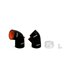 BMW E46 Kit Manguito de silicona de entrada, 1999-2005 Negro